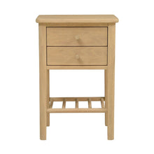 Load image into Gallery viewer, BERKELEY NORDIC OAK
2 Drawer Bedside Table Quality Furniture Clearance Ltd