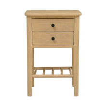Load image into Gallery viewer, BERKELEY NORDIC OAK
2 Drawer Bedside Table Quality Furniture Clearance Ltd