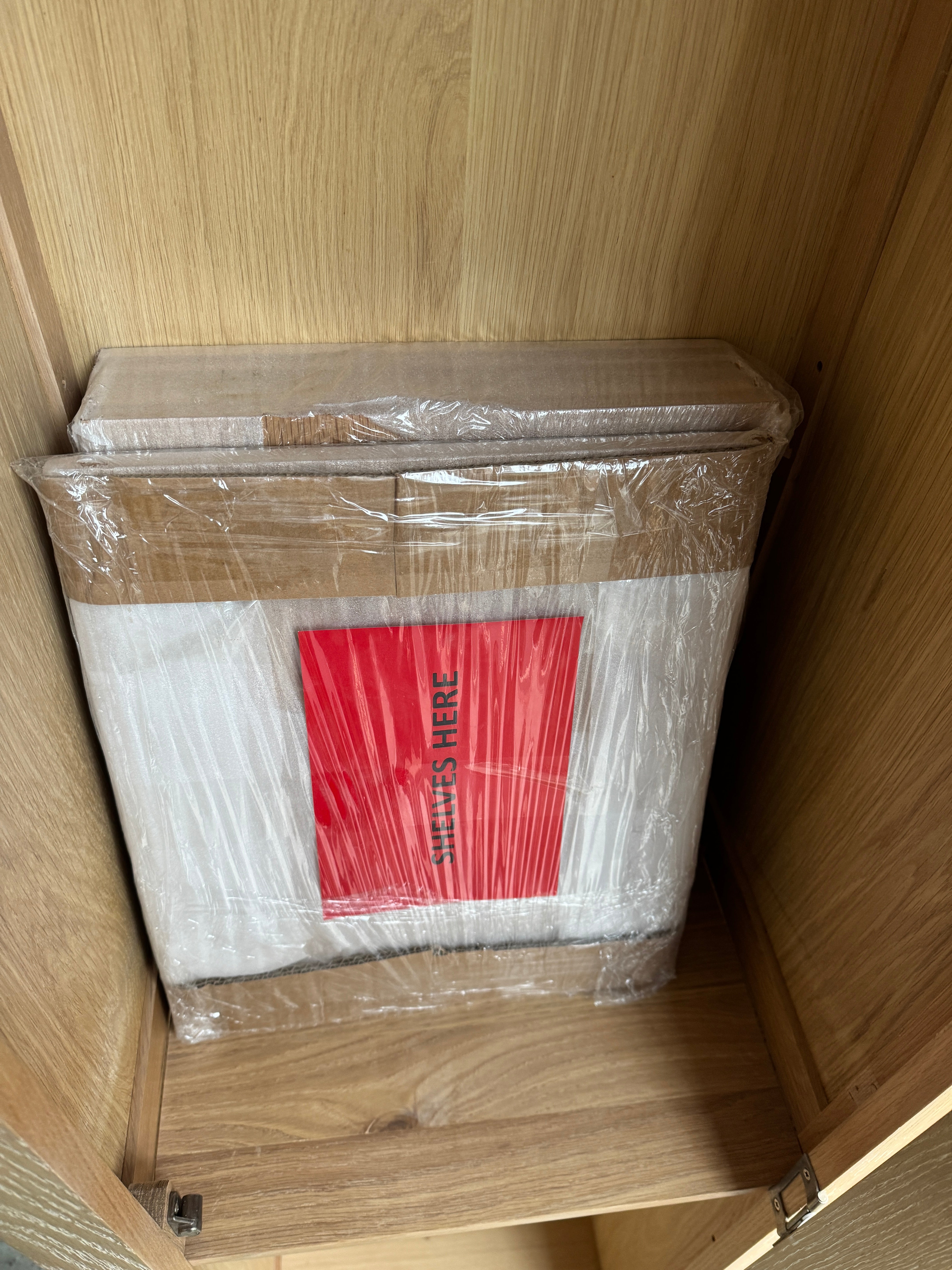 INGLESHAM WHITEWASH OAK Tall Shoe Cupboard Quality Furniture Clearance Ltd