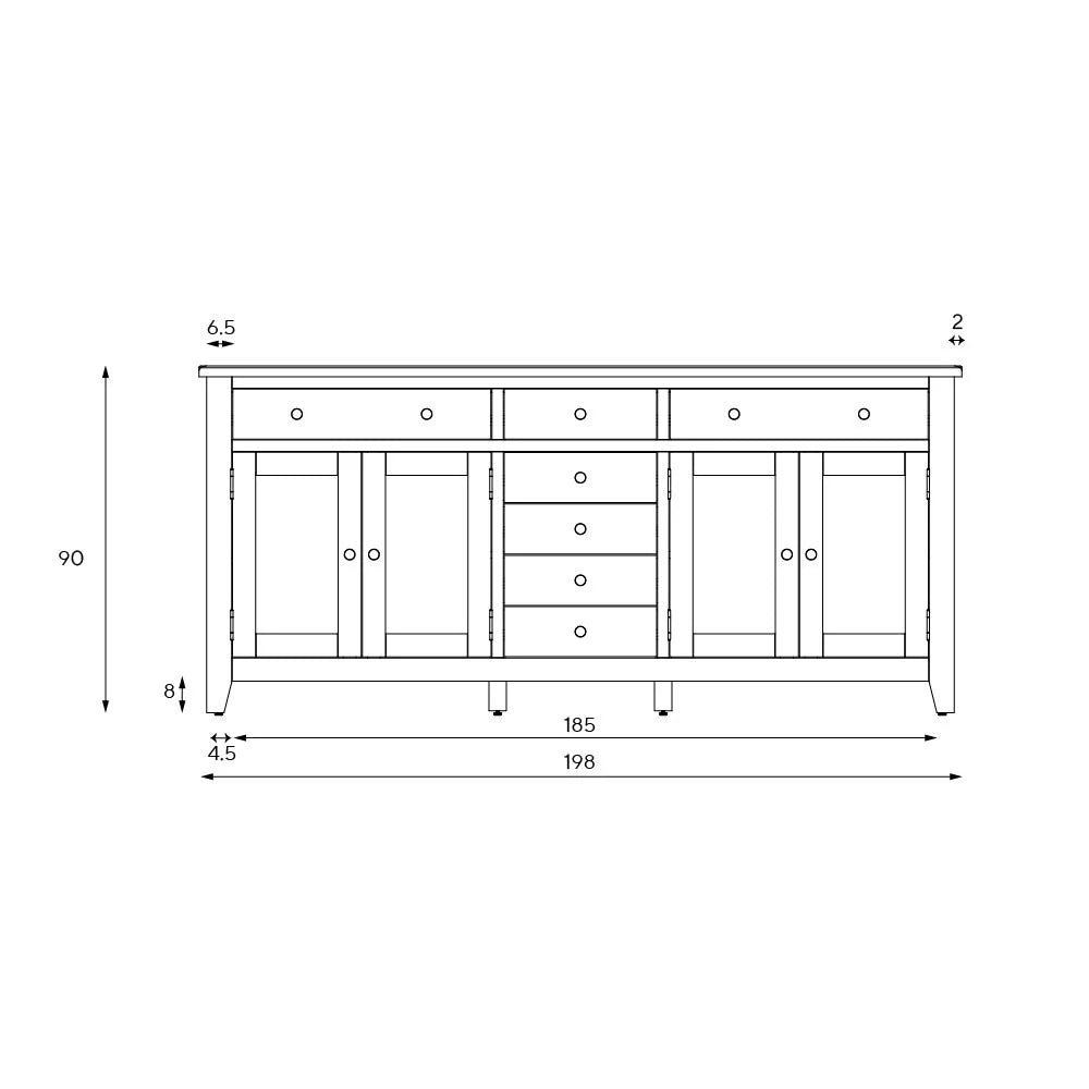CHESTER PURE WHITE
Grand Sideboard Quality Furniture Clearance Ltd