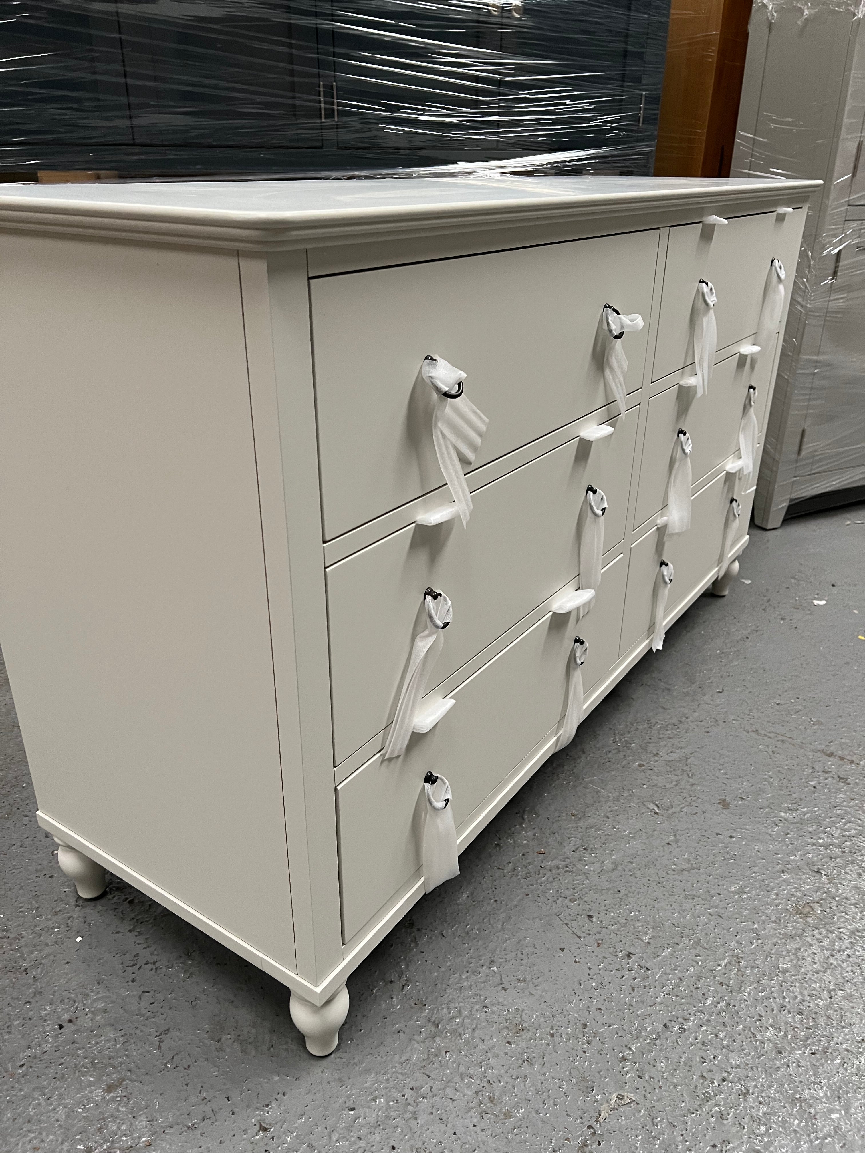 Wilmslow Grey Painted 6 Drawer Chest Quality Furniture Clearance Ltd