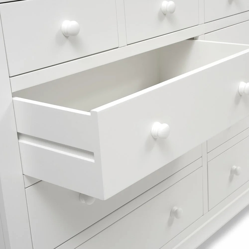 Chantilly Warm White 10 Drawer Chest Quality Furniture Clearance Ltd
