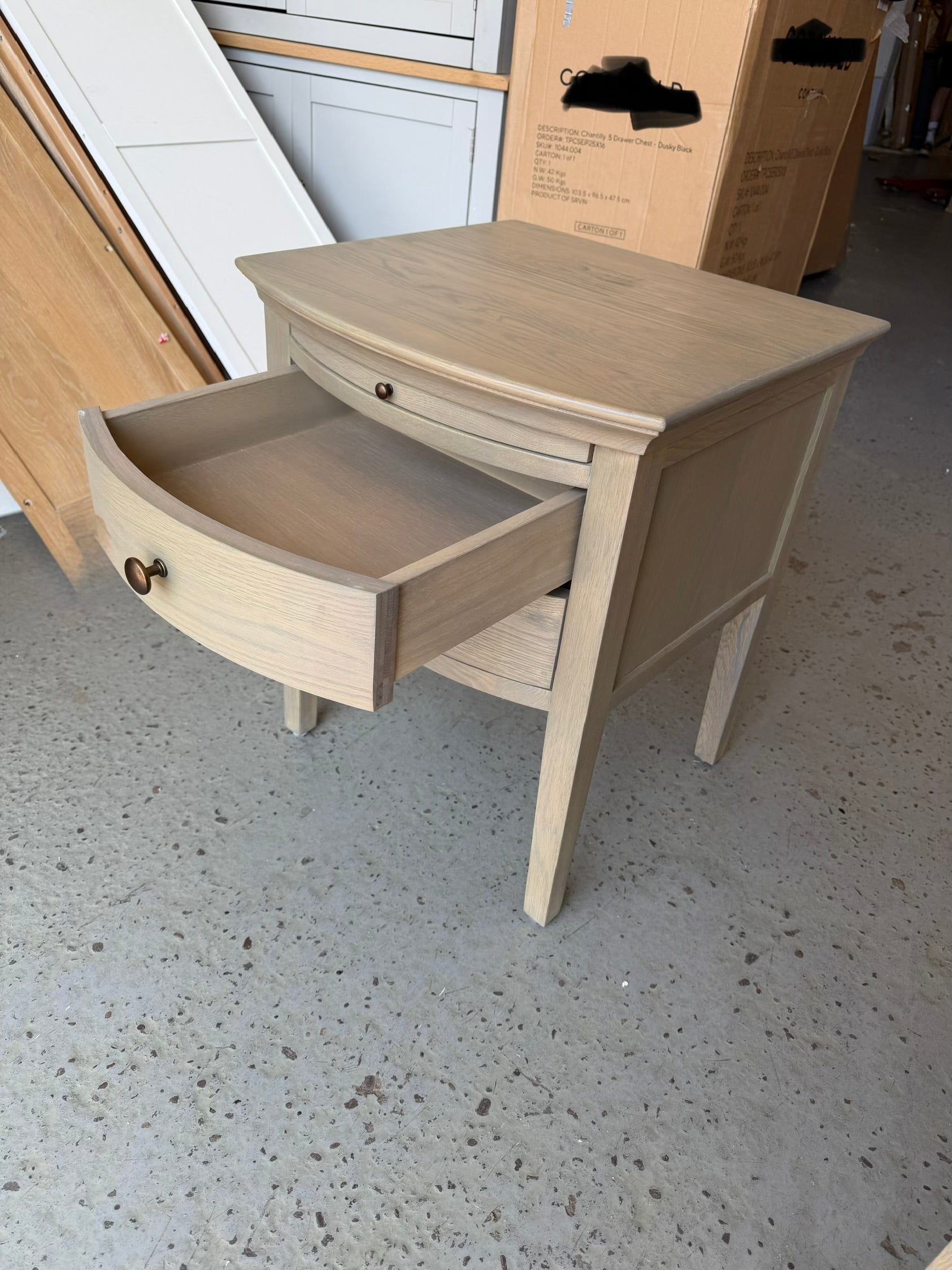 Set of 2 WINCHCOMBE SMOKED OAK 2 Drawer Bedside Tables Quality Furniture Clearance Ltd