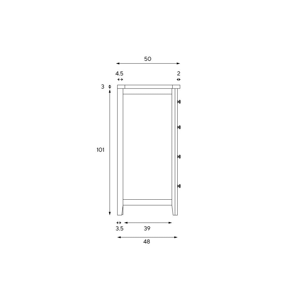 INGLESHAM WHITEWASH OAK 10 Drawer Chest Quality Furniture Clearance Ltd
