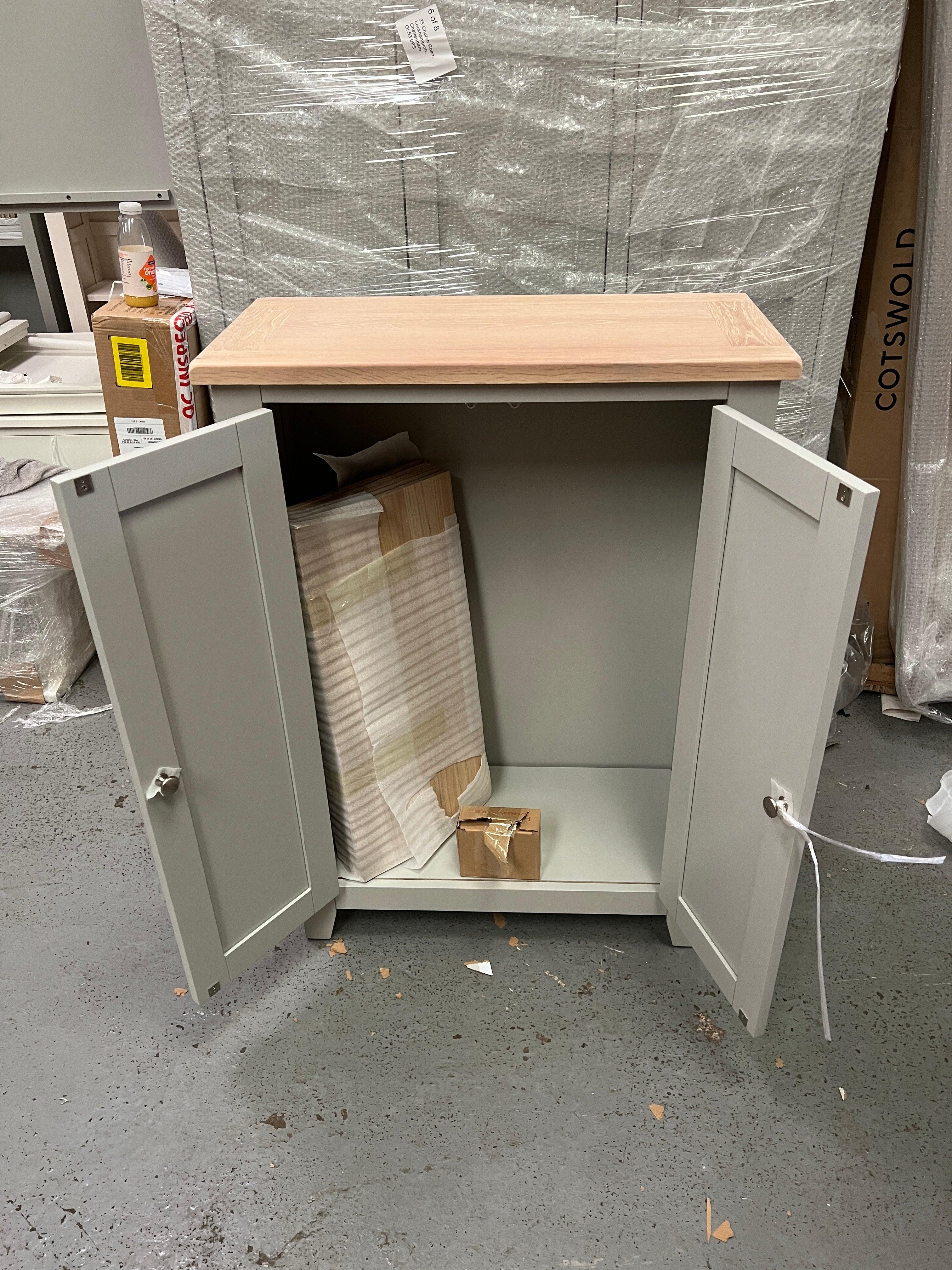 Chester Dove Grey Large Shoe Cupboard furniture delivered 