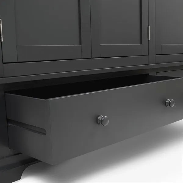 CHANTILLY DUSKY BLACK Triple Wardrobe Quality Furniture Clearance Ltd