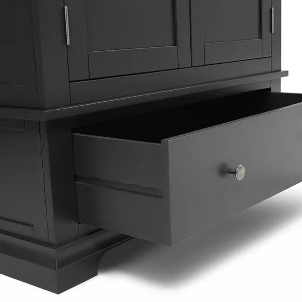 CHANTILLY DUSKY BLACK Double Wardrobe Quality Furniture Clearance Ltd