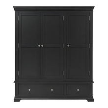 Load image into Gallery viewer, CHANTILLY DUSKY BLACK Triple Wardrobe Quality Furniture Clearance Ltd
