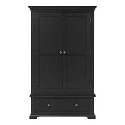 CHANTILLY DUSKY BLACK Double Wardrobe Quality Furniture Clearance Ltd
