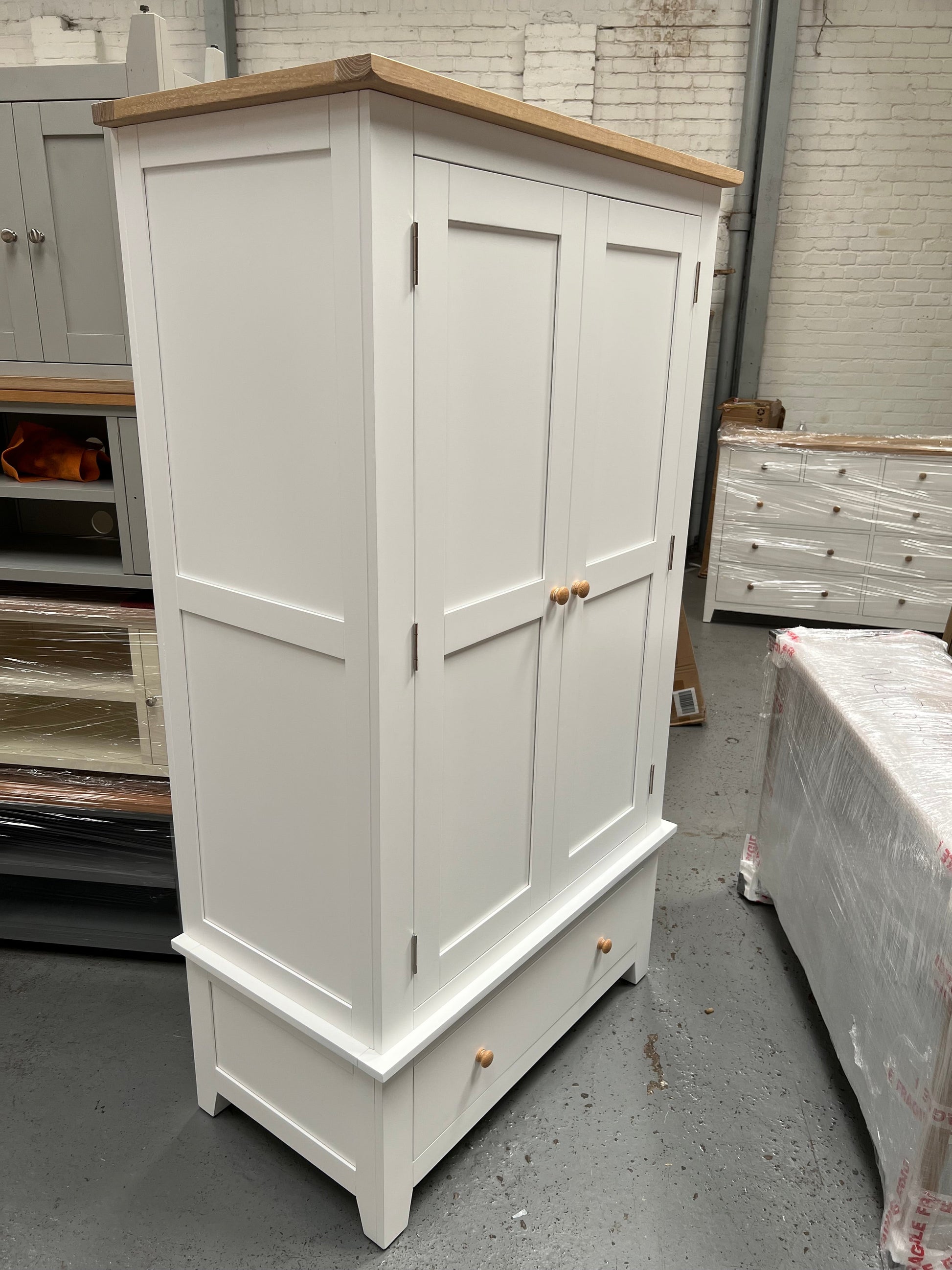 Chester Pure White Double Wardrobe furniture delivered