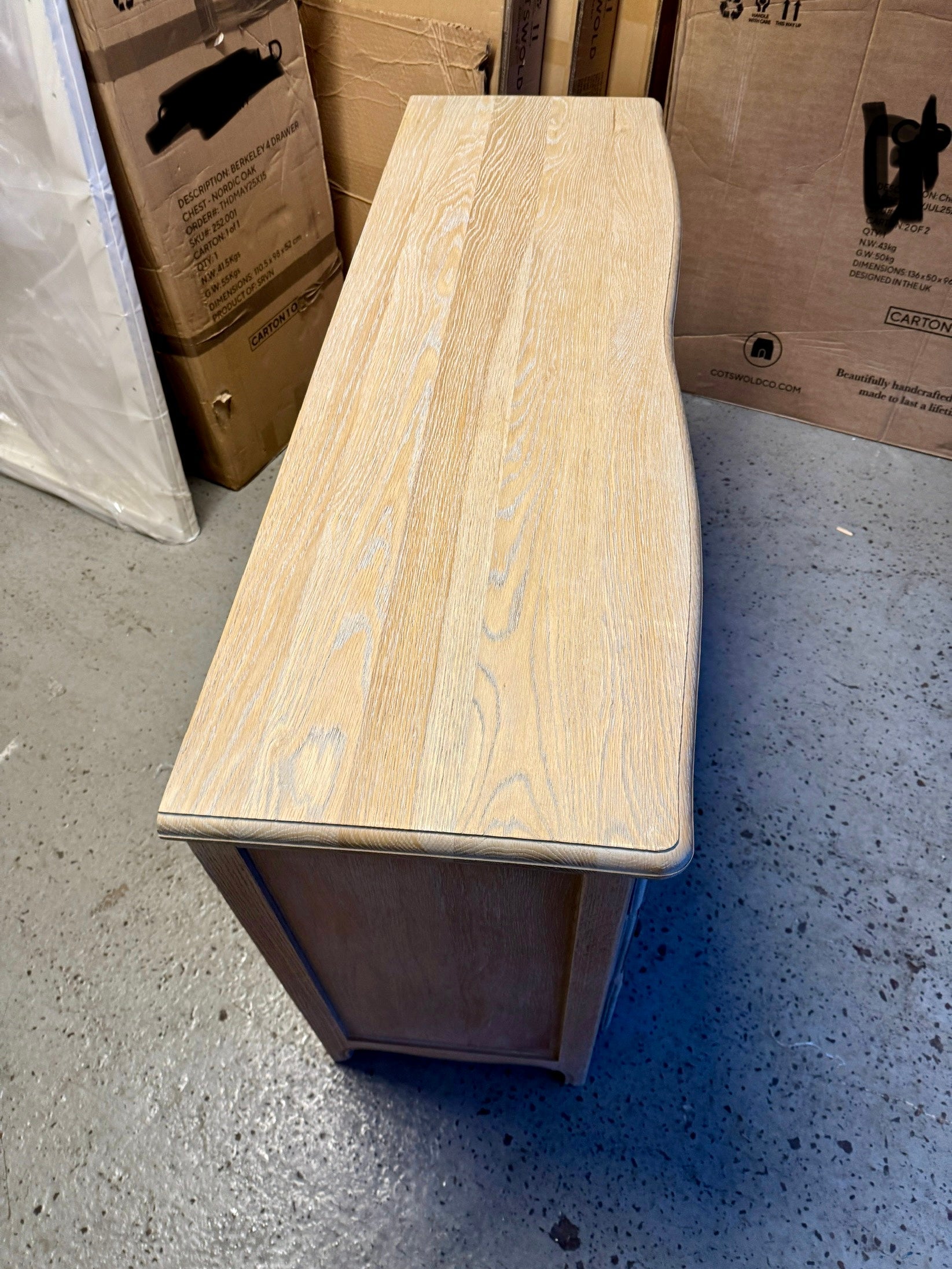 Camille Limewash Oak 6 Drawer Chest Quality Furniture Clearance Ltd