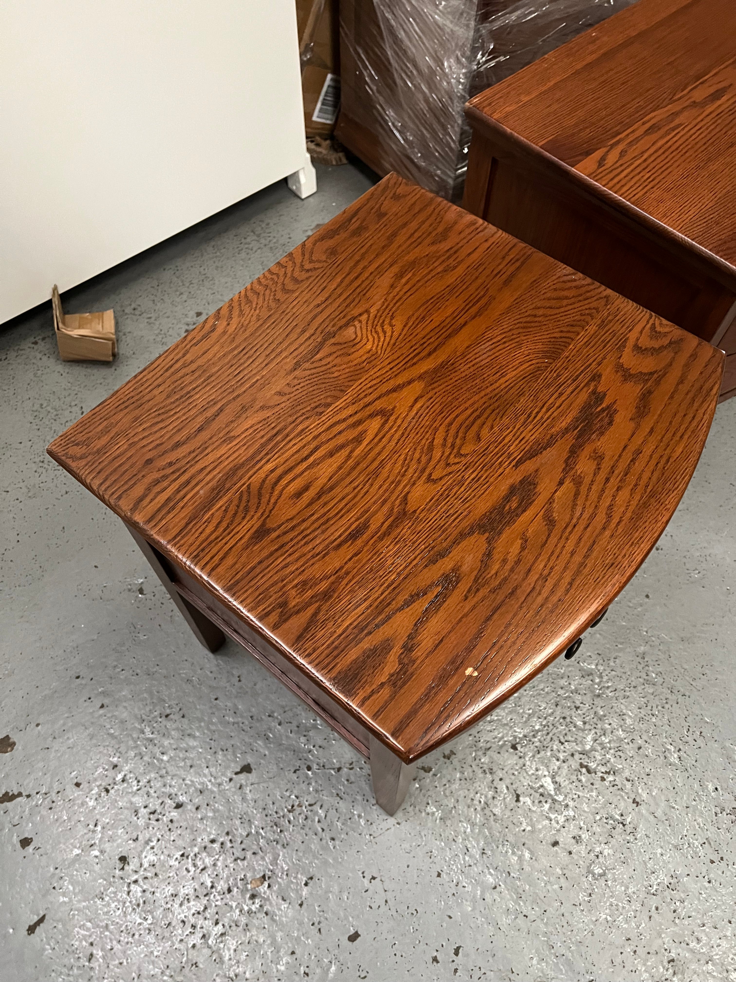 Set of two WINCHCOMBE DARK OAK
2 Drawer Bedside Tables Quality Furniture Clearance Ltd