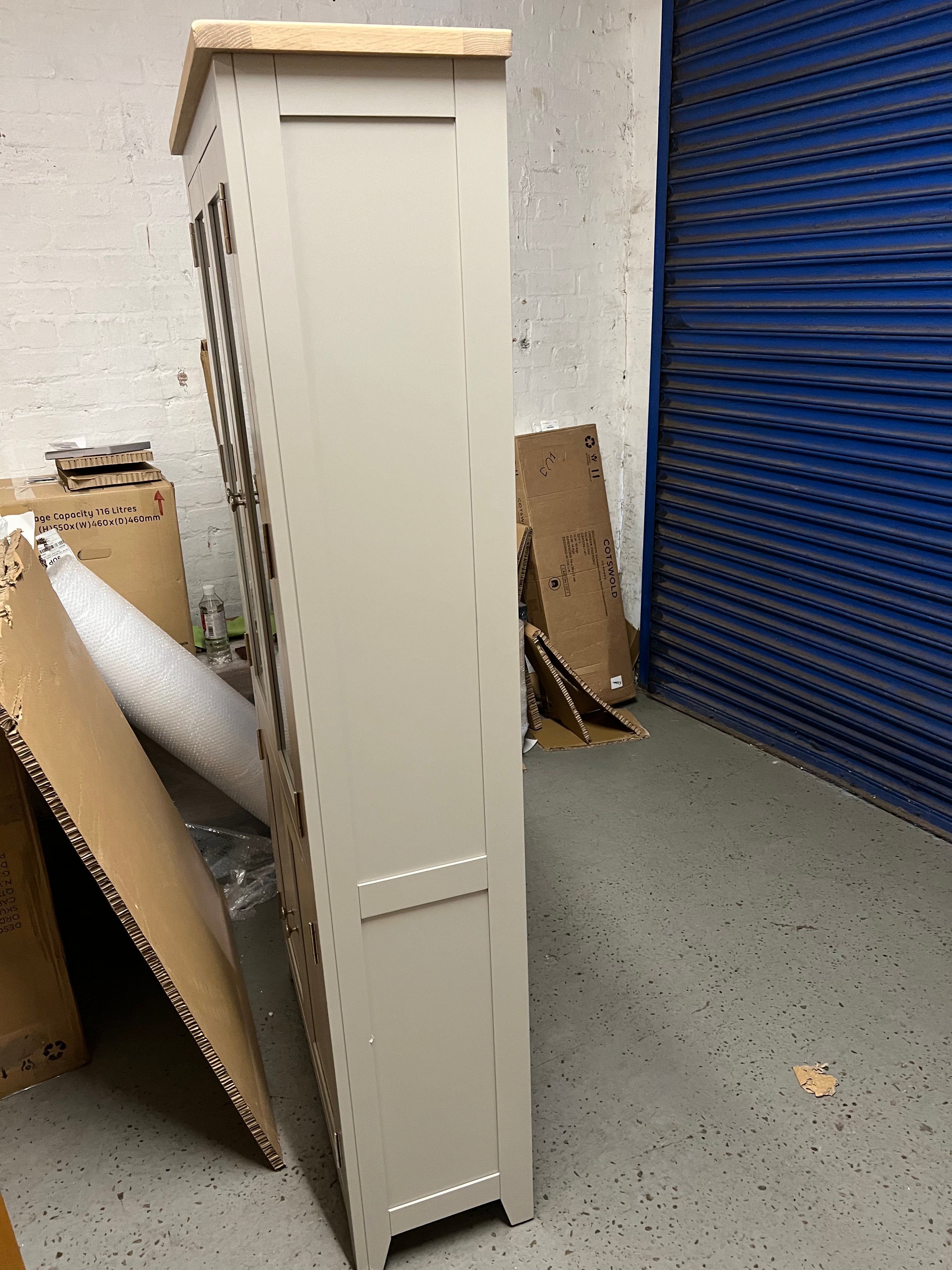 Chester Dove Grey Display Cabinet furniture delivered