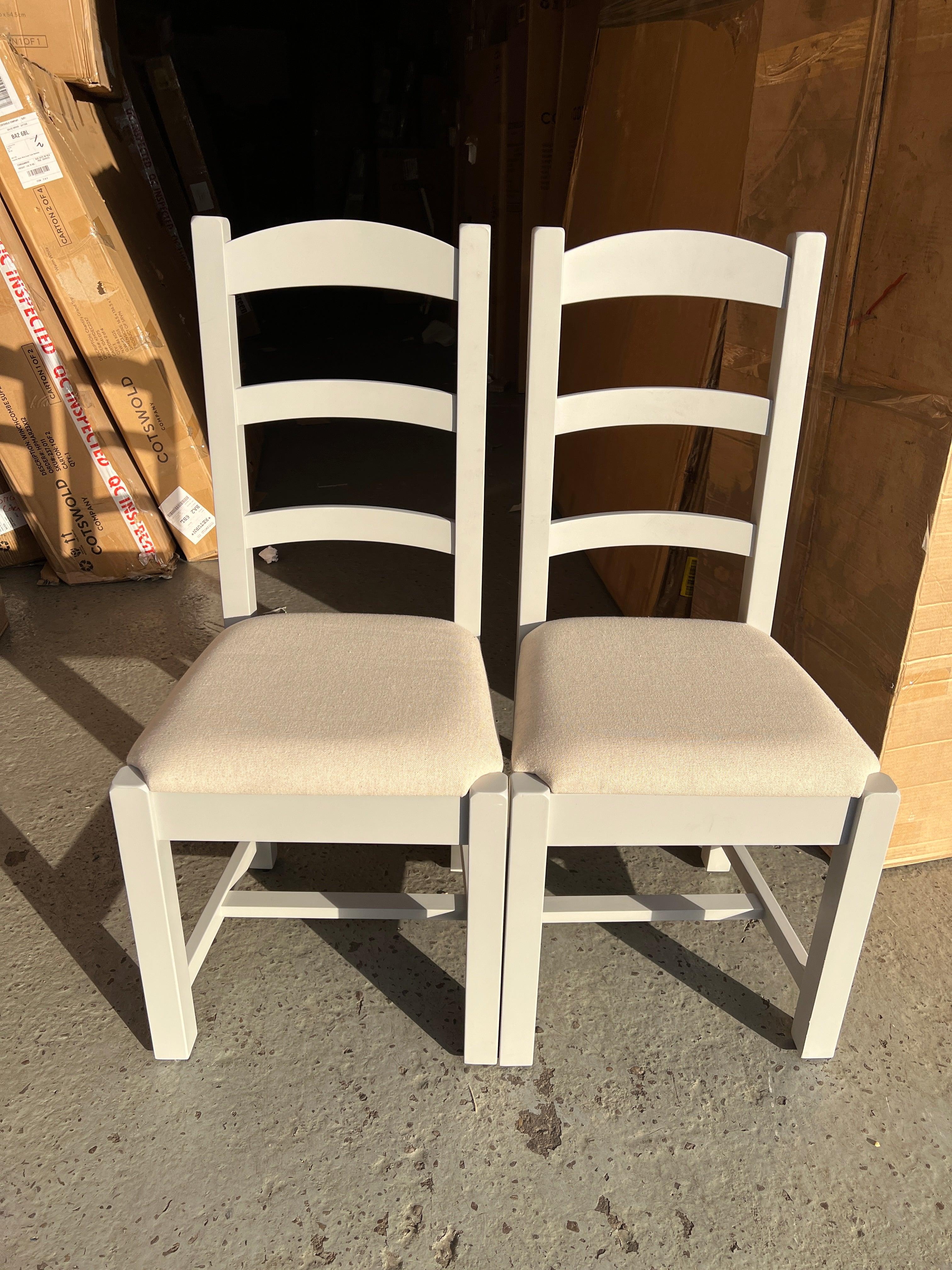 4 x CHESTER DOVE GREY
Ladderback Dining Chairs Quality Furniture Clearance Ltd