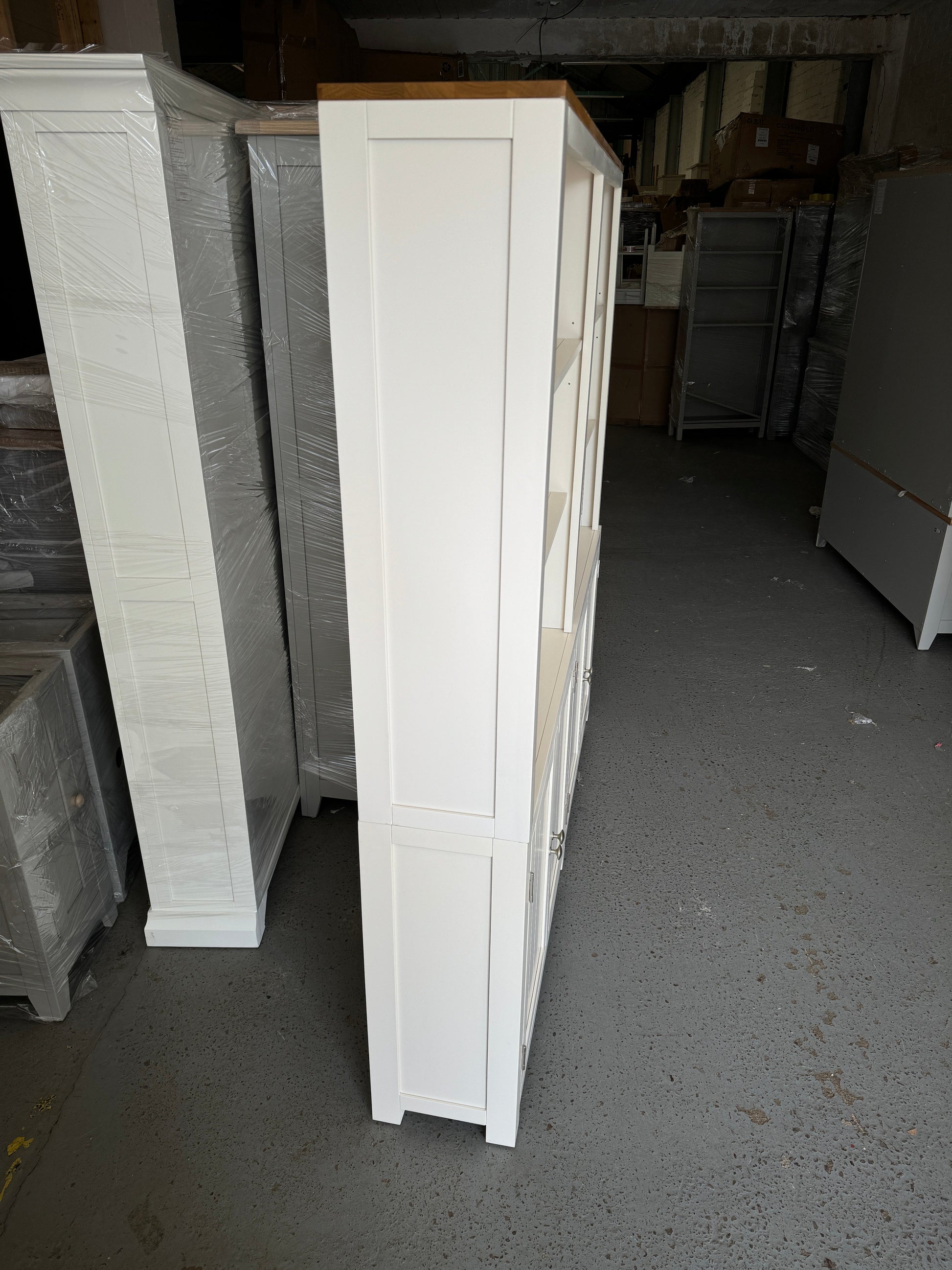 Chalford Warm White Library Cabinet Quality Furniture Clearance Ltd