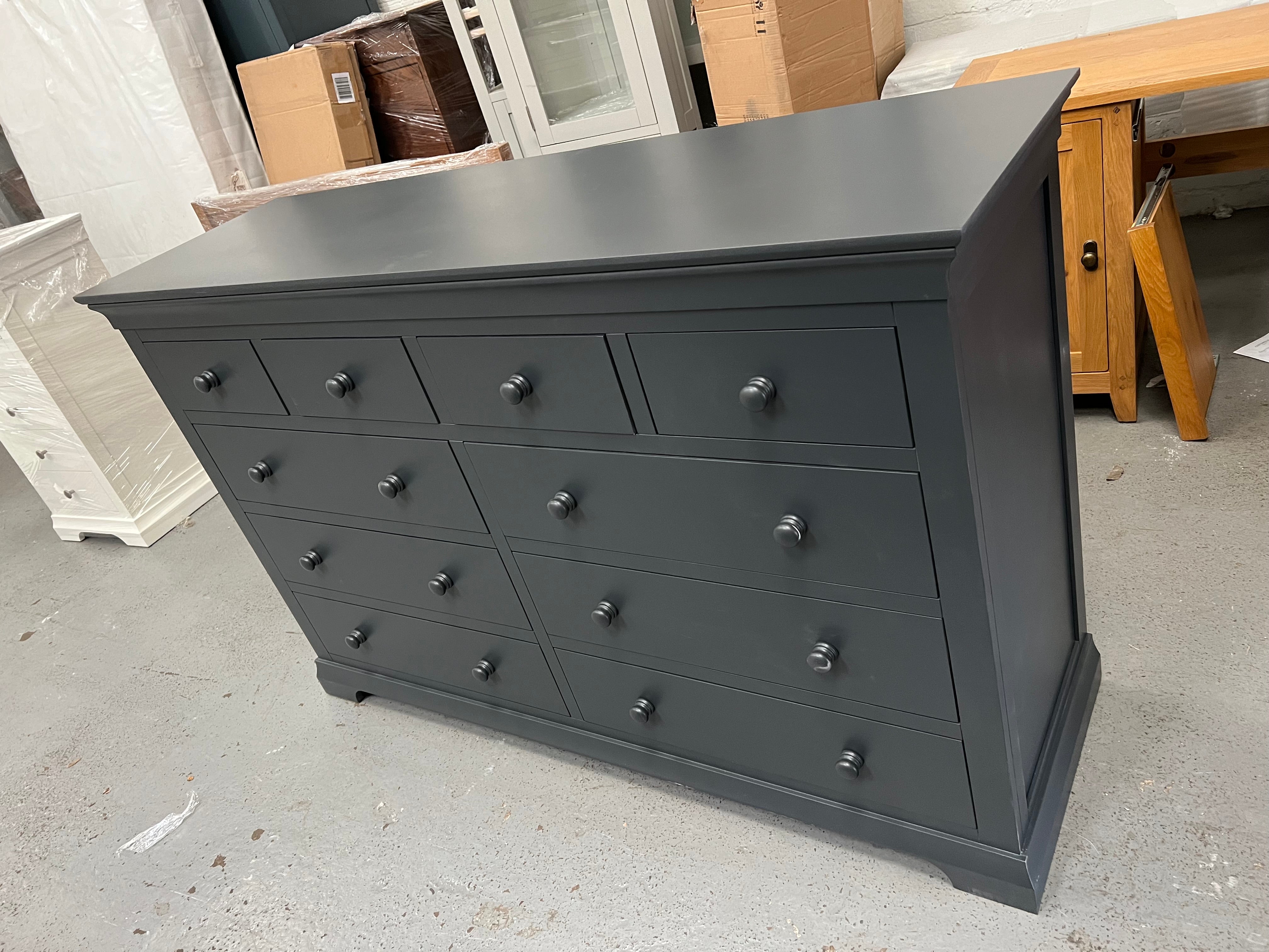 Chantilly Dusky Black 10 Drawer Chest furniture delivered