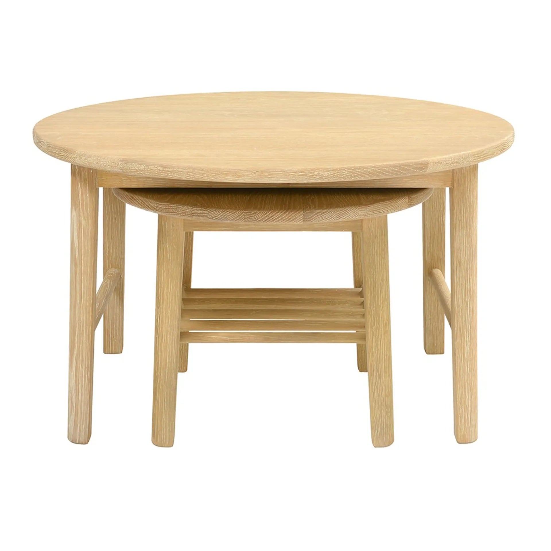 BERKELEY NORDIC OAK
Round Nesting Coffee Table Quality Furniture Clearance Ltd