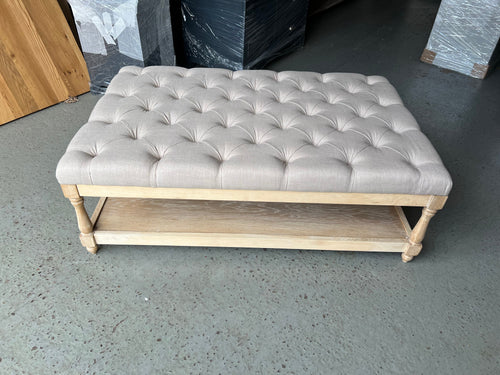 CLOVER
Rectangular Coffee Table with Shelf- Stone Linen Quality Furniture Clearance Ltd