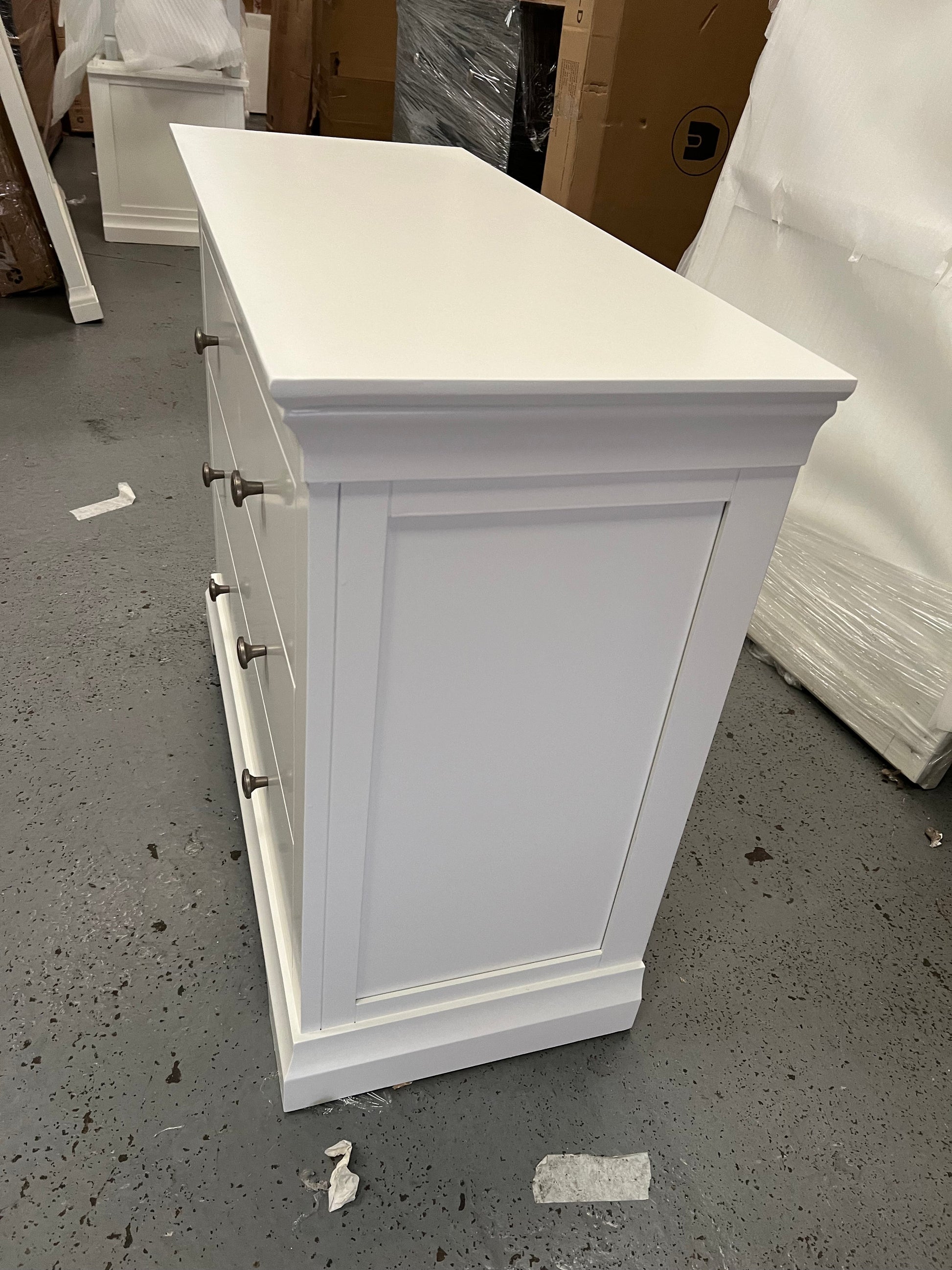 Fairford Soft White 3 Drawer Chest Quality Furniture Clearance Ltd