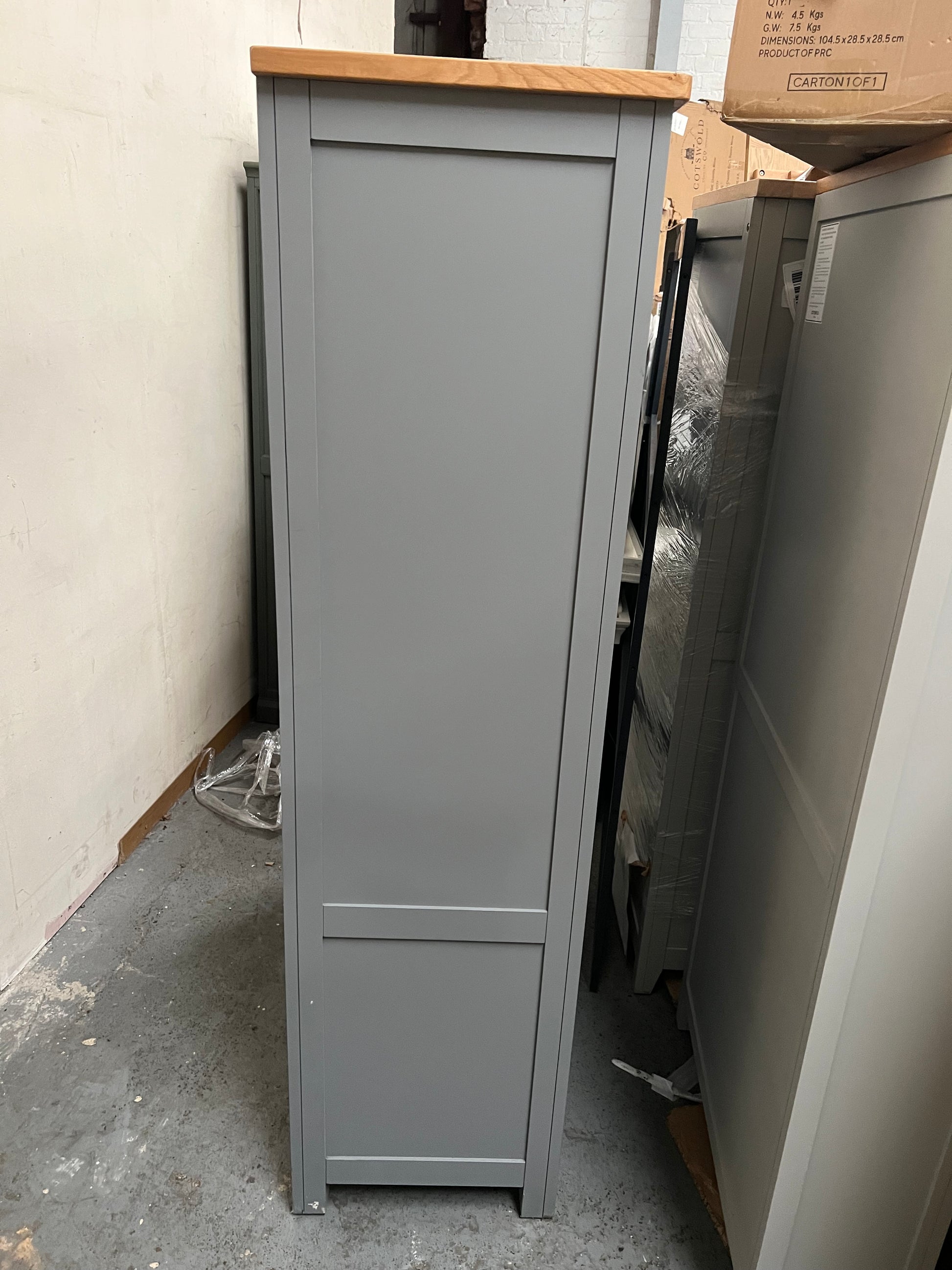 Sussex Storm Grey Double Larder. furniture delivered