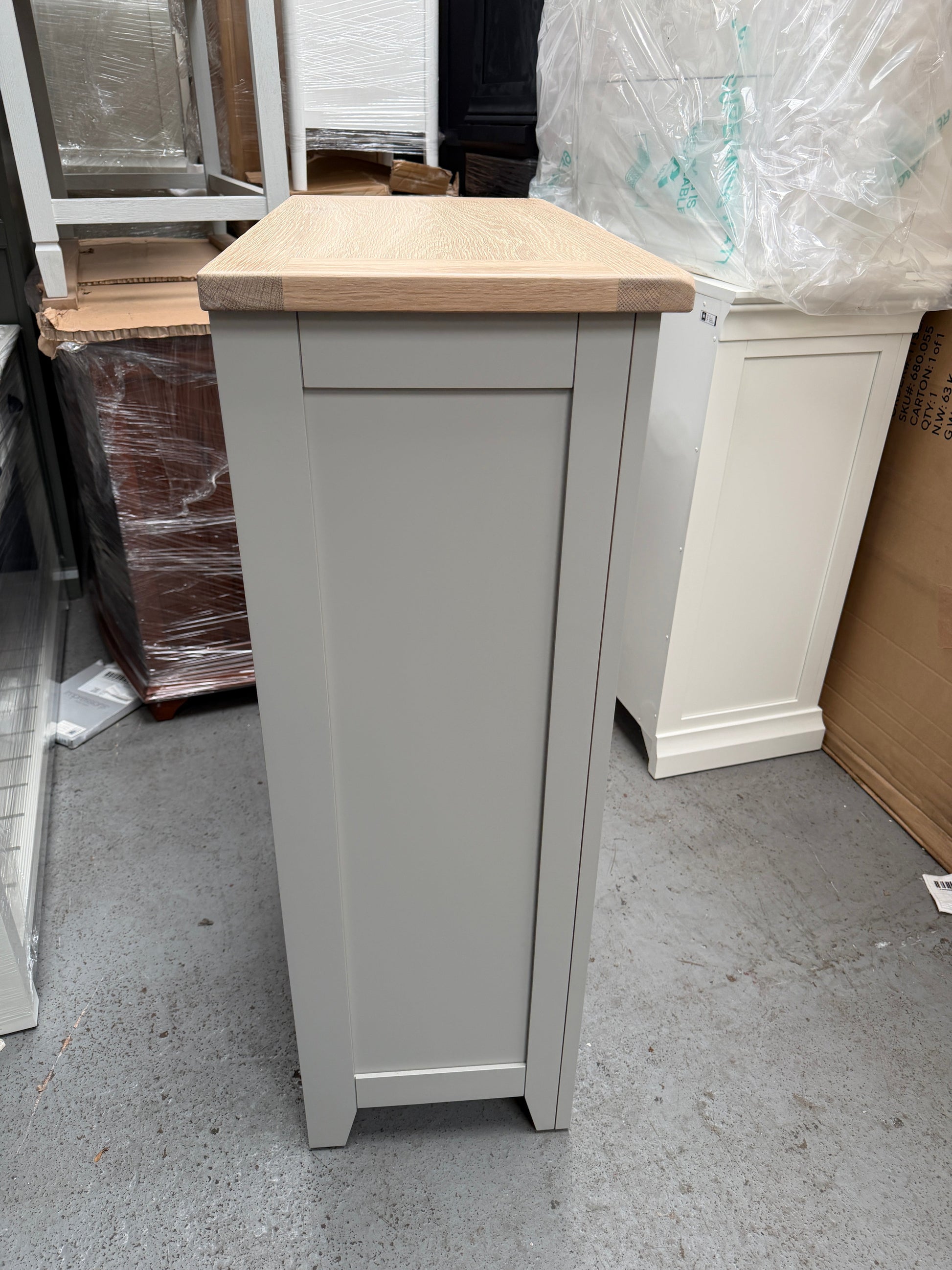 Chester Dove Grey Large Shoe Cupboard furniture delivered