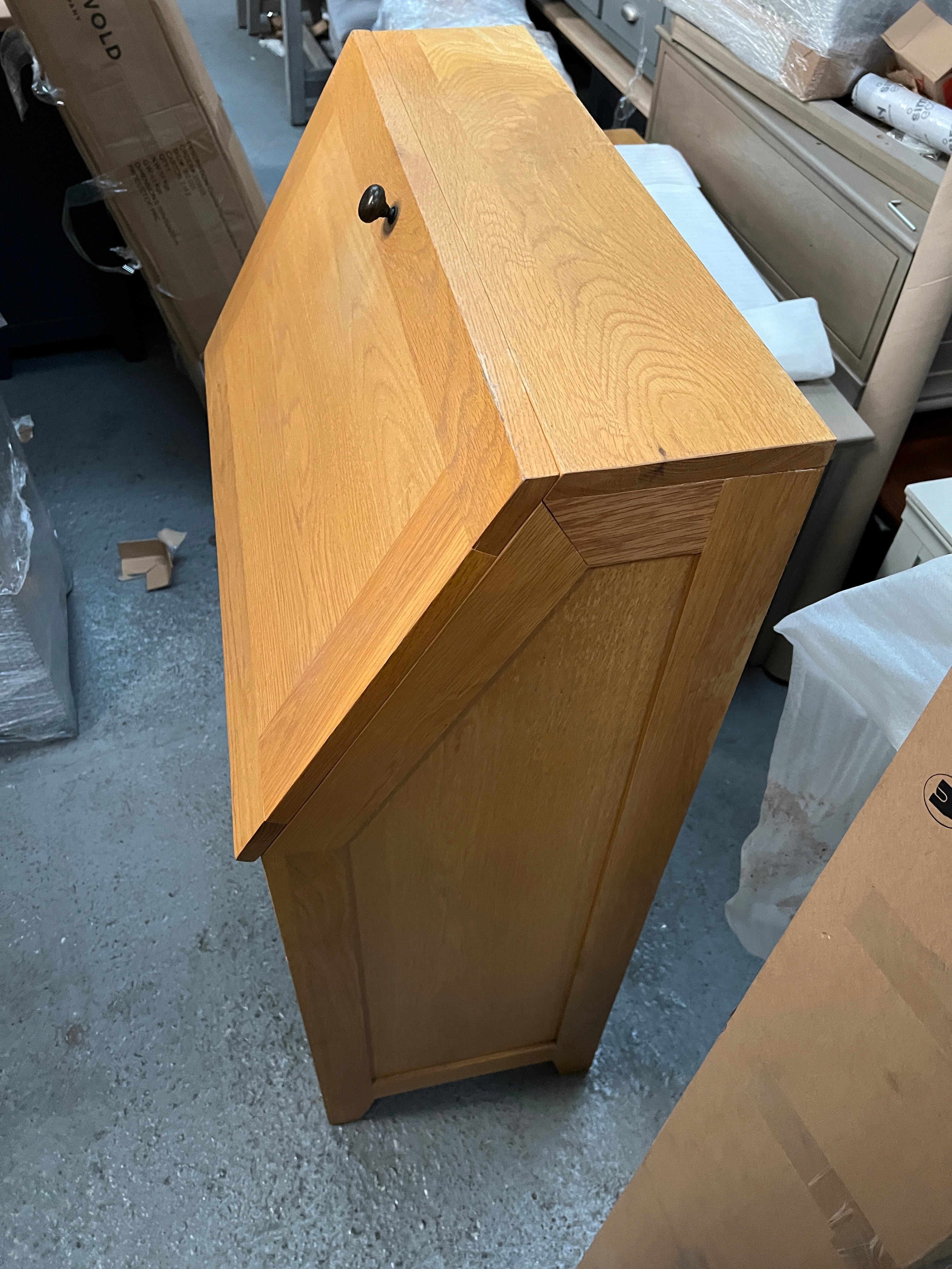 Oakland Rustic Oak Writing Bureau furniture delivered