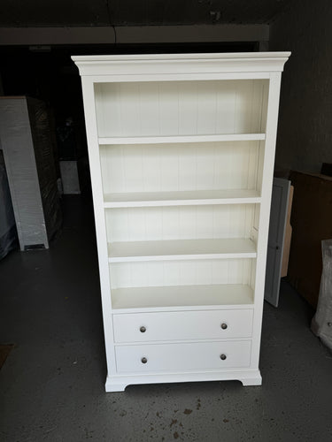 Chantilly Warm White Large Bookcase. furniture delivered