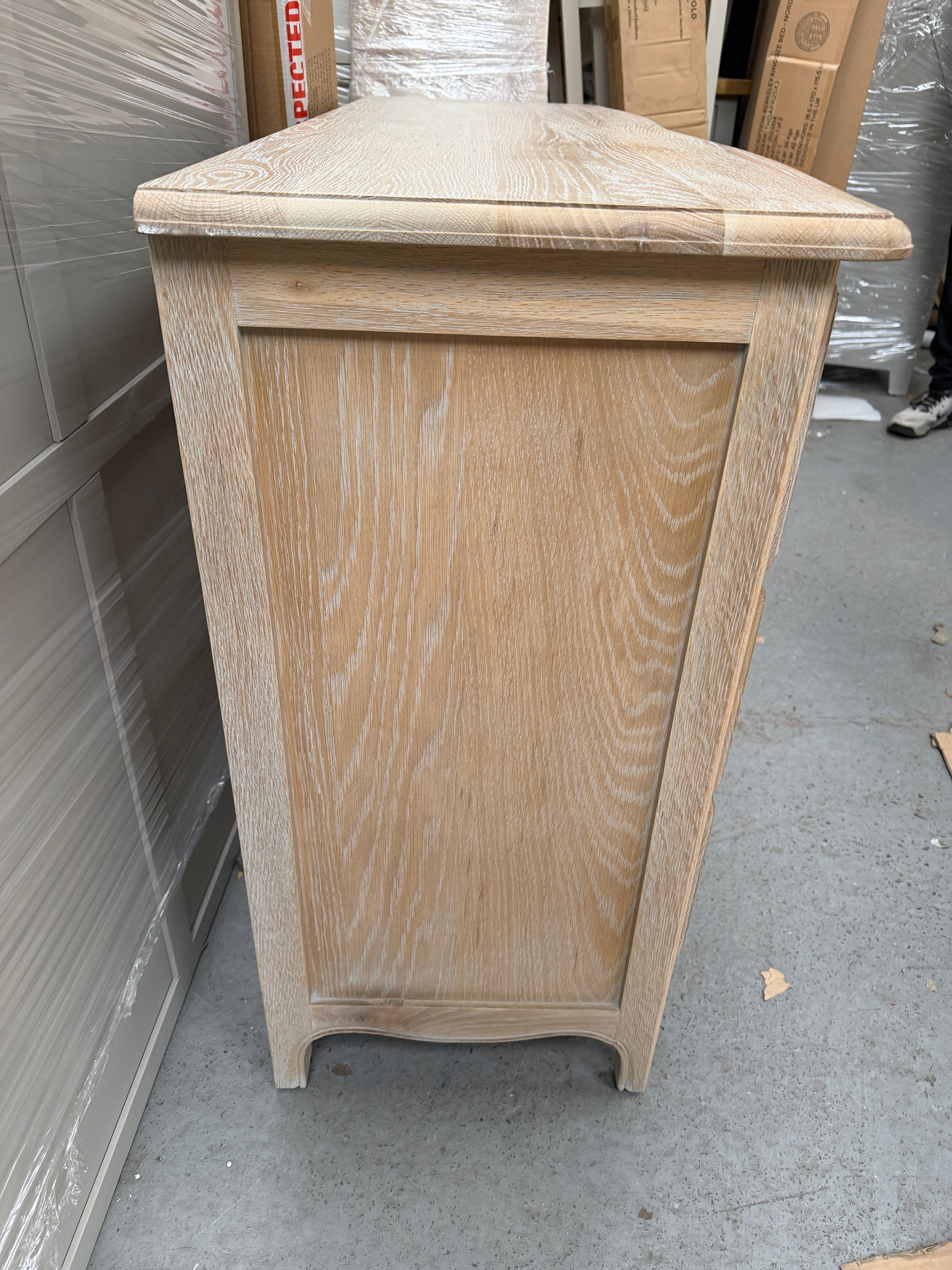 Camille Limewash Oak 6 Drawer Chest Quality Furniture Clearance Ltd