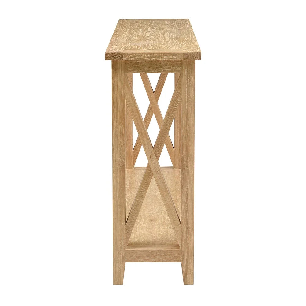 INGLESHAM WHITEWASH OAK Console Table Quality Furniture Clearance Ltd
