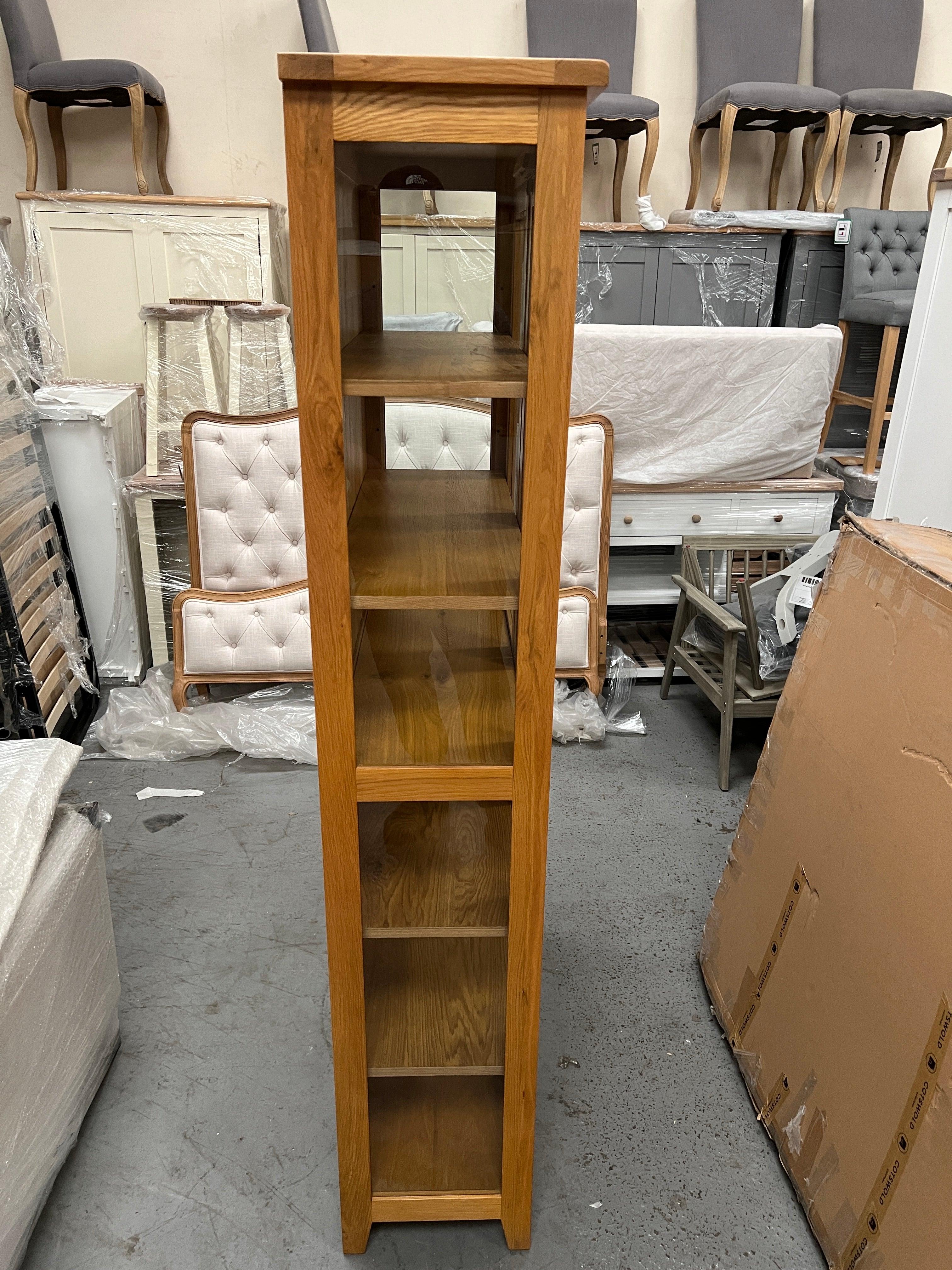 OAKLAND RUSTIC OAK
New Glass Display Cabinet Quality Furniture Clearance Ltd