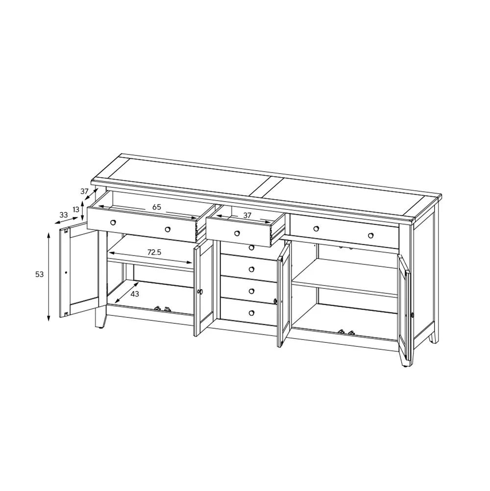 CHESTER PURE WHITE
Grand Sideboard Quality Furniture Clearance Ltd