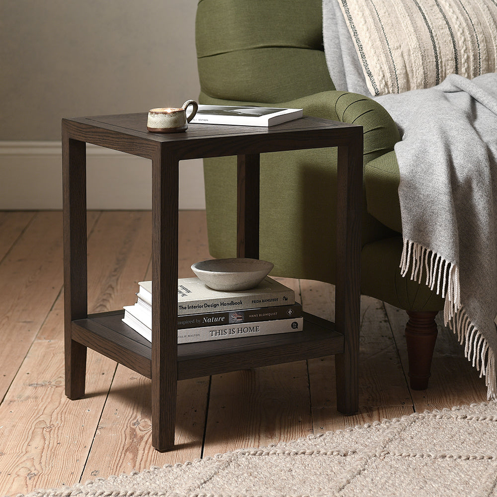 BLOCKLEY BROWN OAK Side table Quality Furniture Clearance Ltd