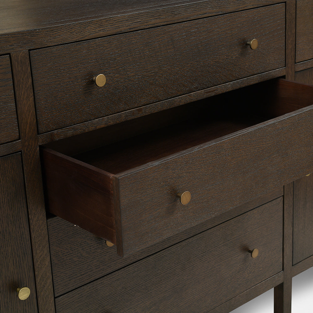 BLOCKLEY BROWN OAK Sideboard Quality Furniture Clearance Ltd