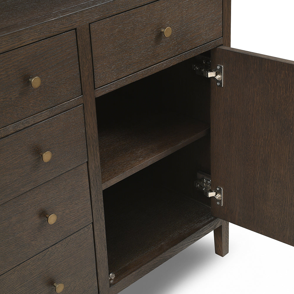 BLOCKLEY BROWN OAK Sideboard Quality Furniture Clearance Ltd