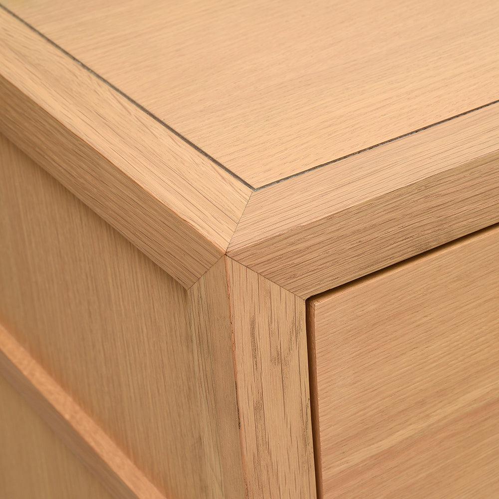 BLOCKLEY LIGHT OAK 5 Drawer Chest Quality Furniture Clearance Ltd