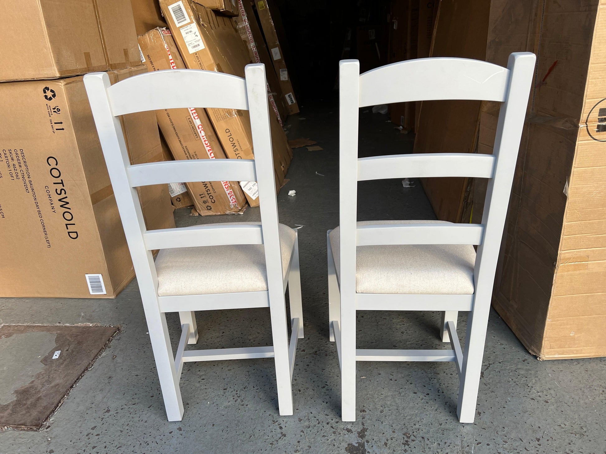 4 x CHESTER DOVE GREY
Ladderback Dining Chairs Quality Furniture Clearance Ltd