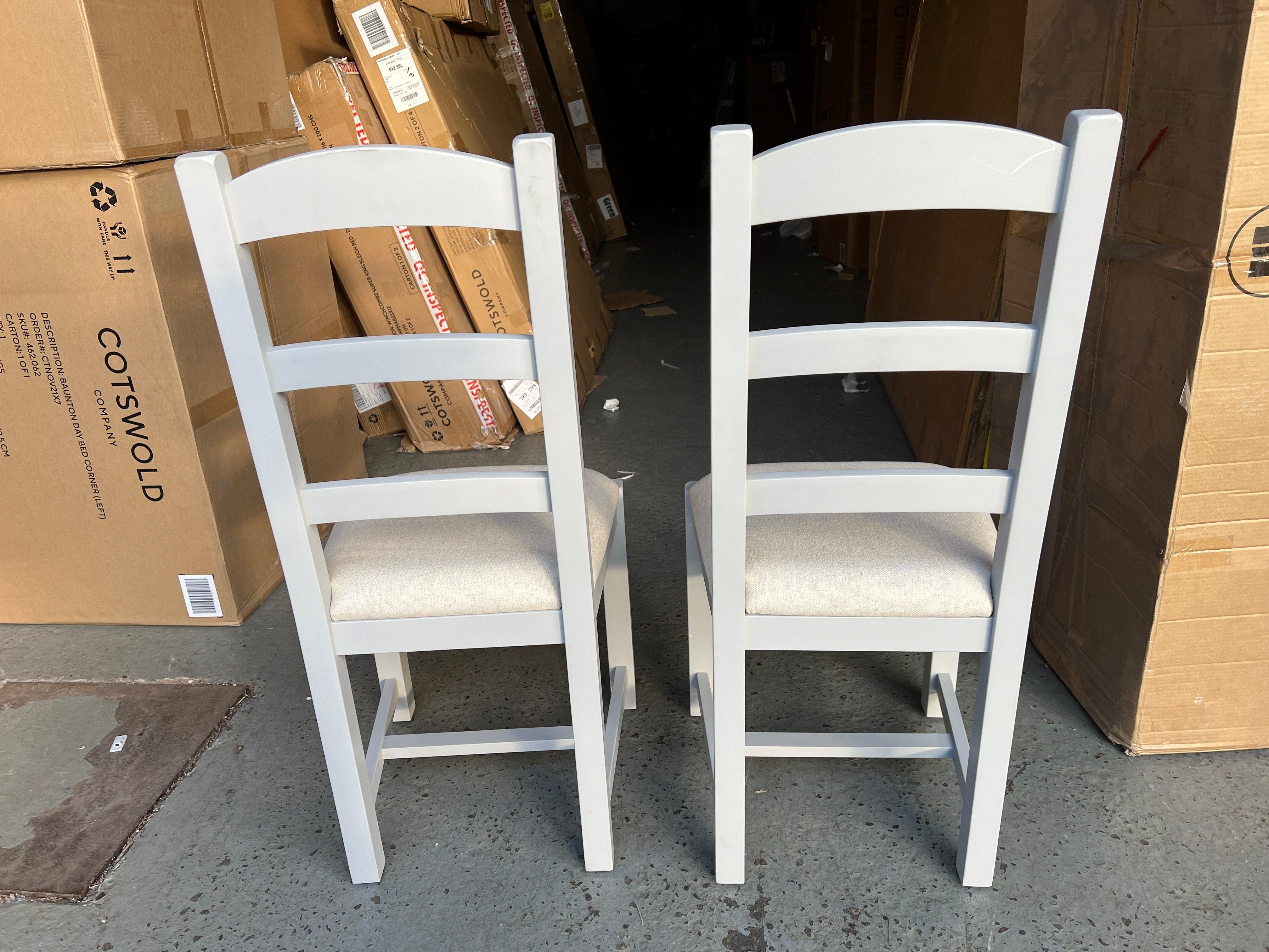 4 x CHESTER DOVE GREY
Ladderback Dining Chairs Quality Furniture Clearance Ltd