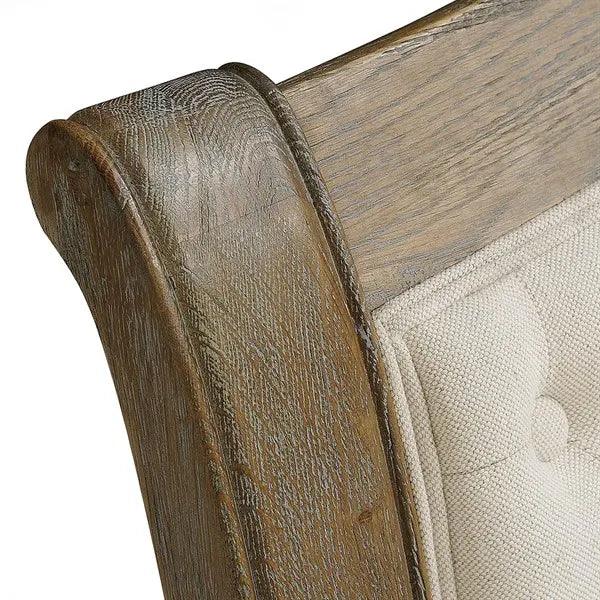 CAMILLE LIMEWASH OAK Buttoned 6ft Super King Bed Quality Furniture Clearance Ltd