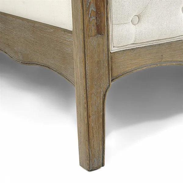 CAMILLE LIMEWASH OAK Buttoned 6ft Super King Bed Quality Furniture Clearance Ltd