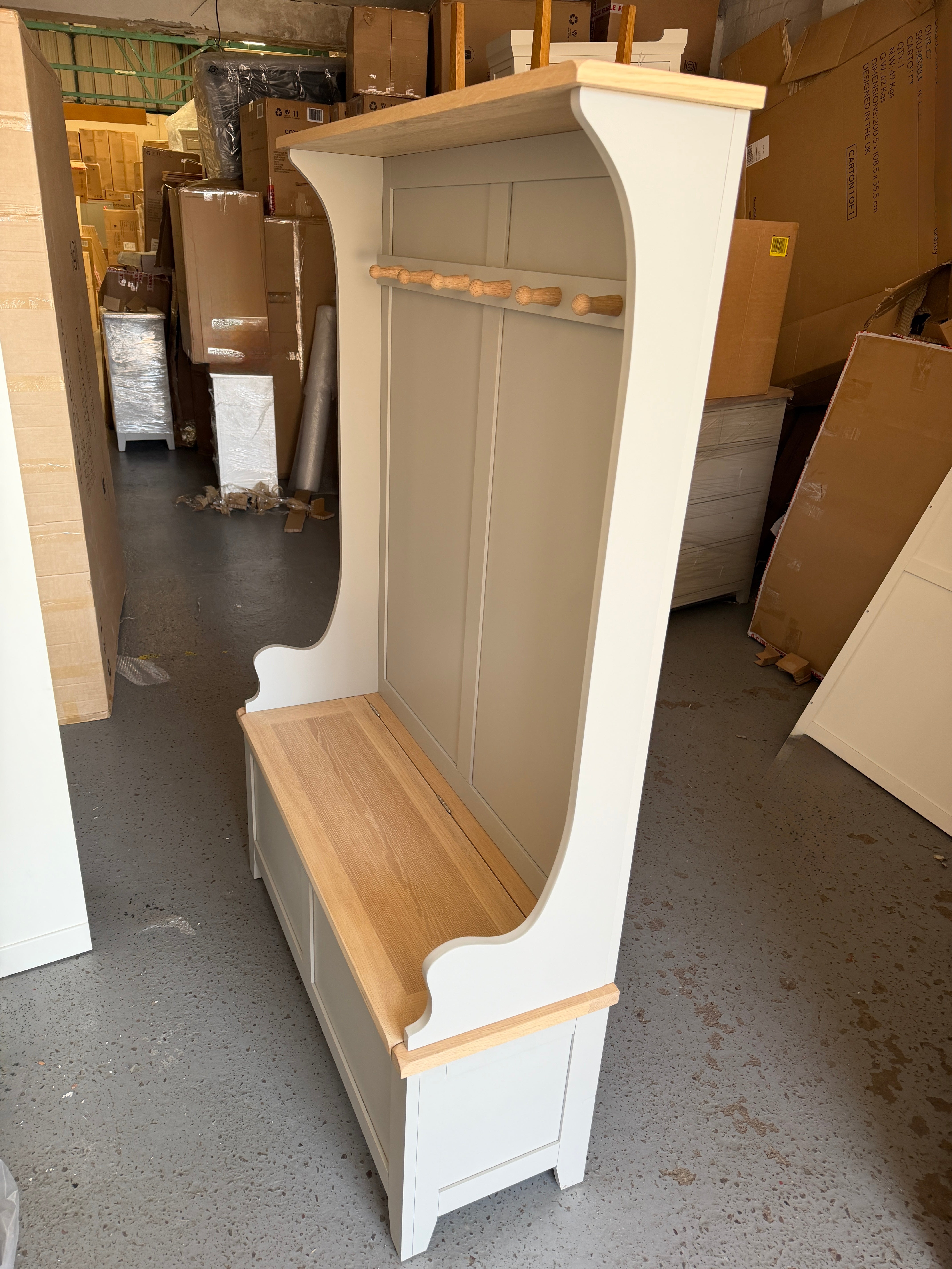 Chester Dove Grey Hallway Tidy Quality Furniture Clearance Ltd