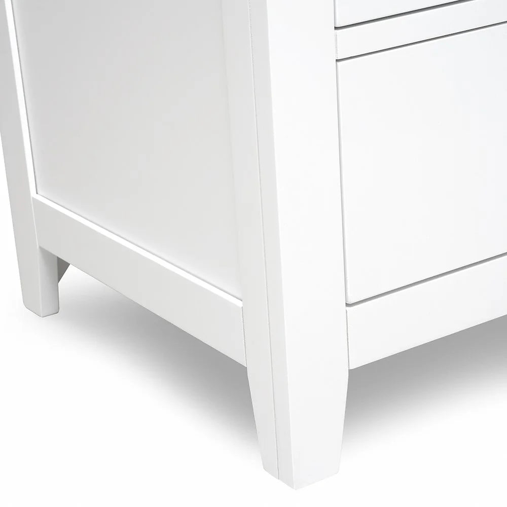 Chester Pure White 7 Drawer Chest Quality Furniture Clearance Ltd