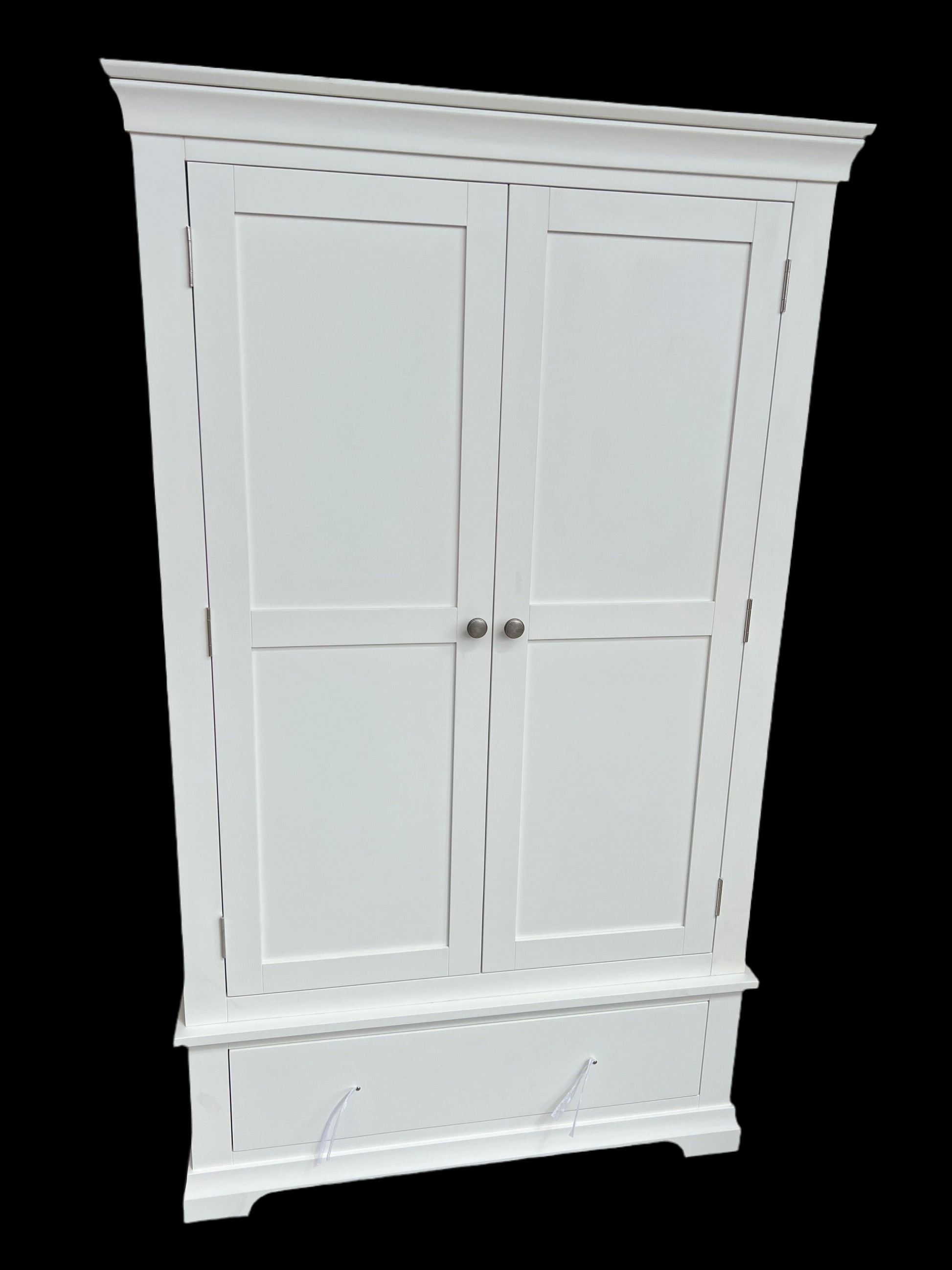 Chantilly warm white double wardrobe. furniture delivered