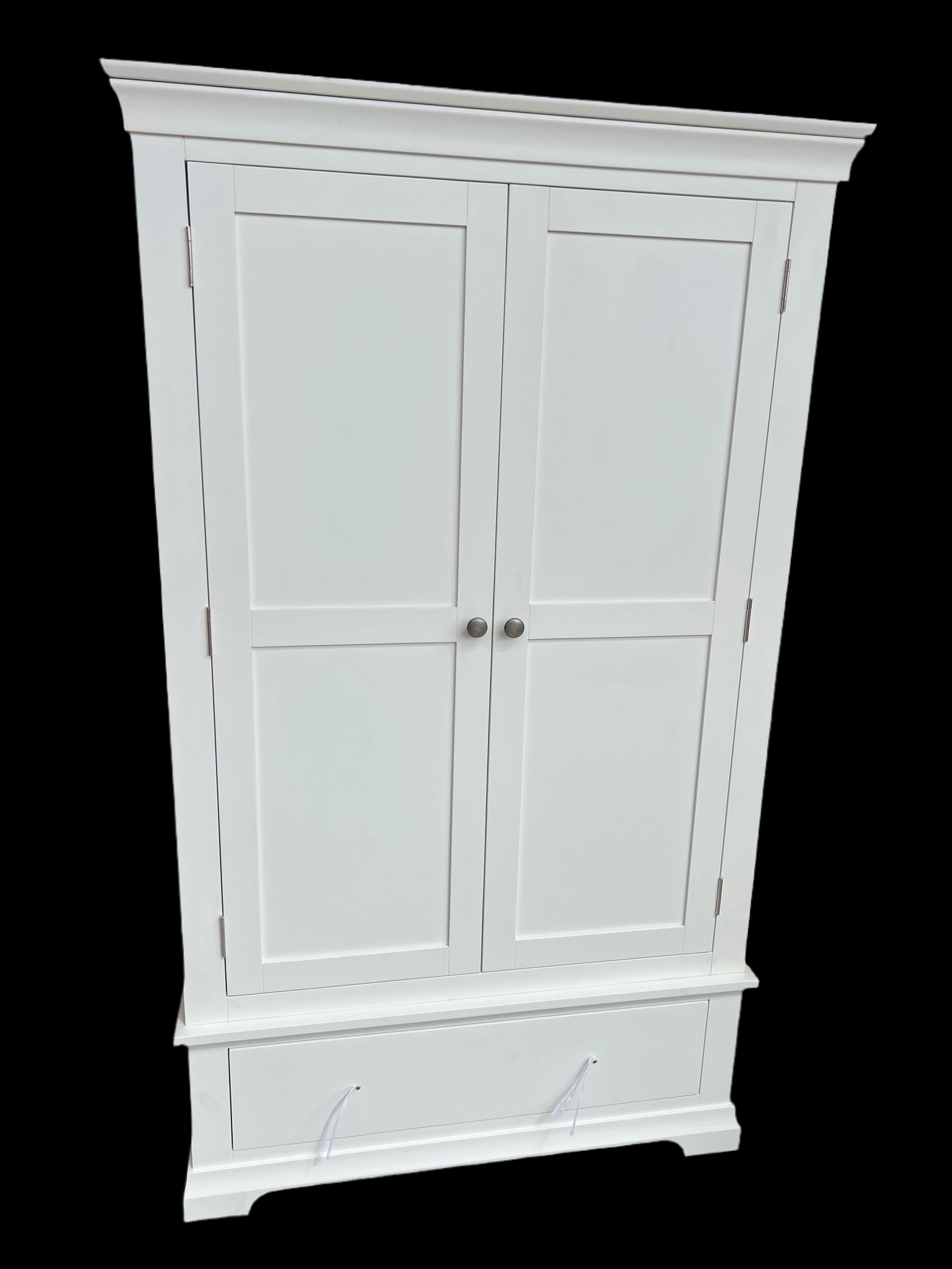 Chantilly warm white double wardrobe. furniture delivered