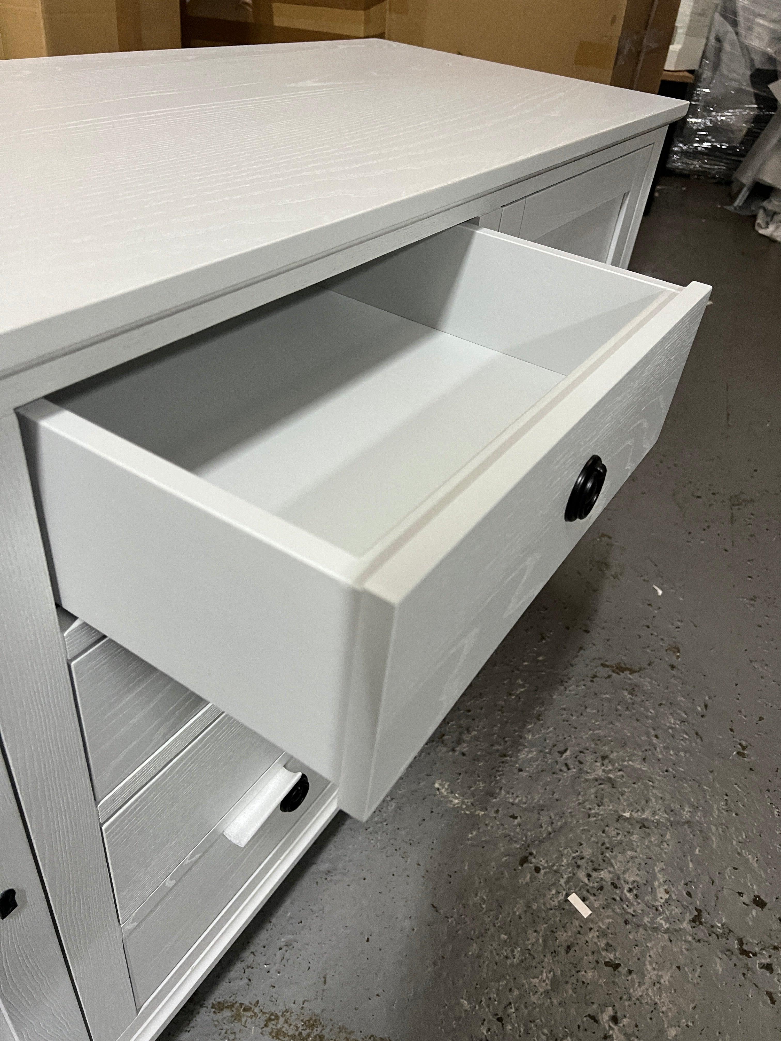 Charlbury Mineral Grey Large Sideboard With Drawers Quality Furniture Clearance Ltd