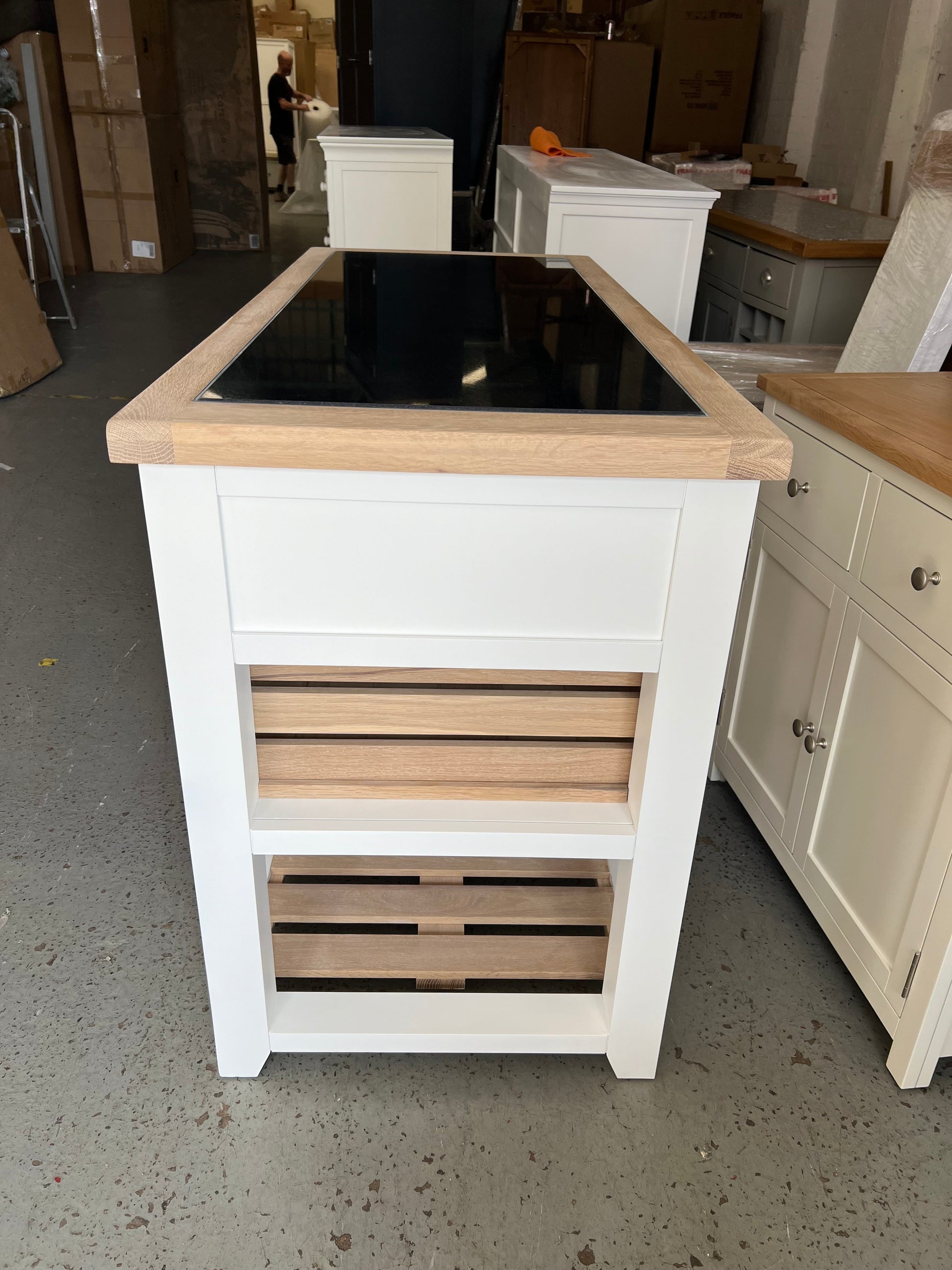 CHESTER PURE WHITE Kitchen Island furniture delivered