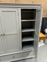 Load image into Gallery viewer, Chantilly Pebble Grey Triple Wardrobe furniture delivered
