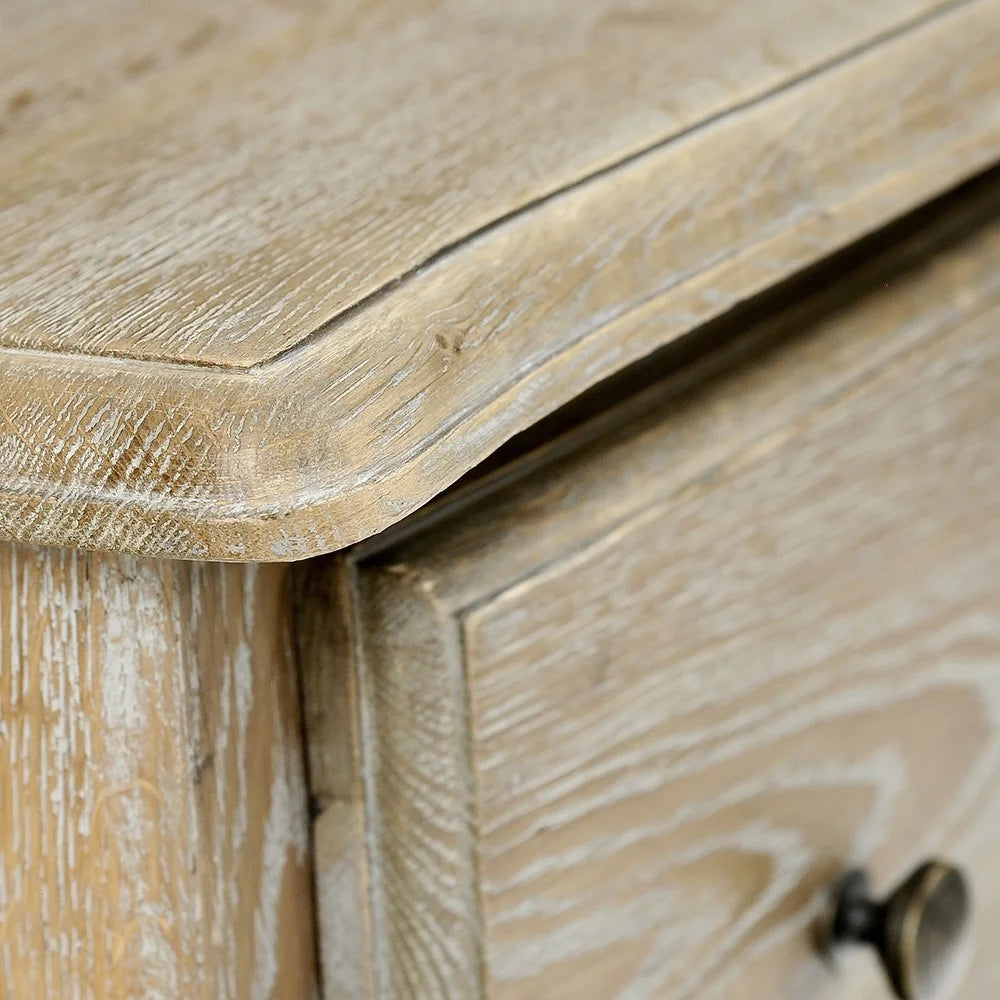 Camille Limewash Oak Tall 5 Drawer Chest Quality Furniture Clearance Ltd