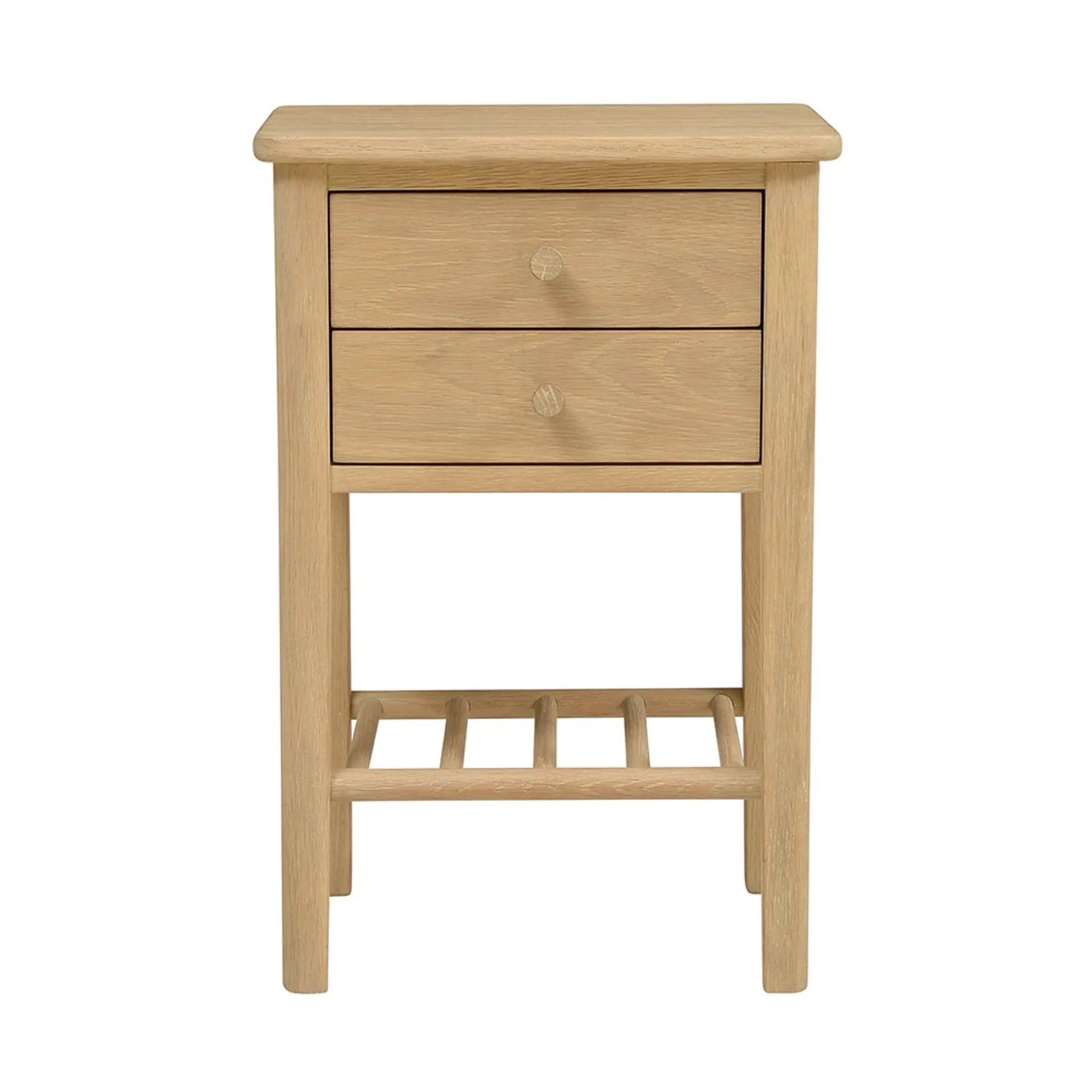 BERKELEY NORDIC OAK
2 Drawer Bedside Table Quality Furniture Clearance Ltd