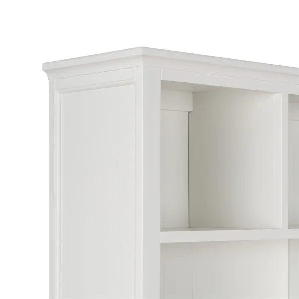 STOW WARM WHITE Large Bookcase with Drawers Quality Furniture Clearance Ltd