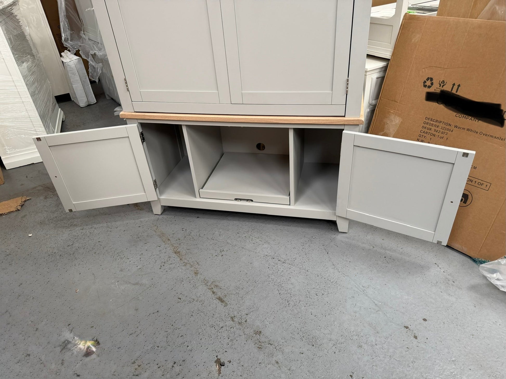 CHESTER DOVE GREY Hideaway Home Office Quality Furniture Clearance Ltd